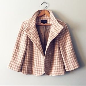 Banana Republic Cropped Swing Coat Houndstooth